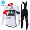 Tenue Cycliste Manches Longues et Collant à Bretelles 2020 IAM Cycling Hiver Thermal Fleece N001